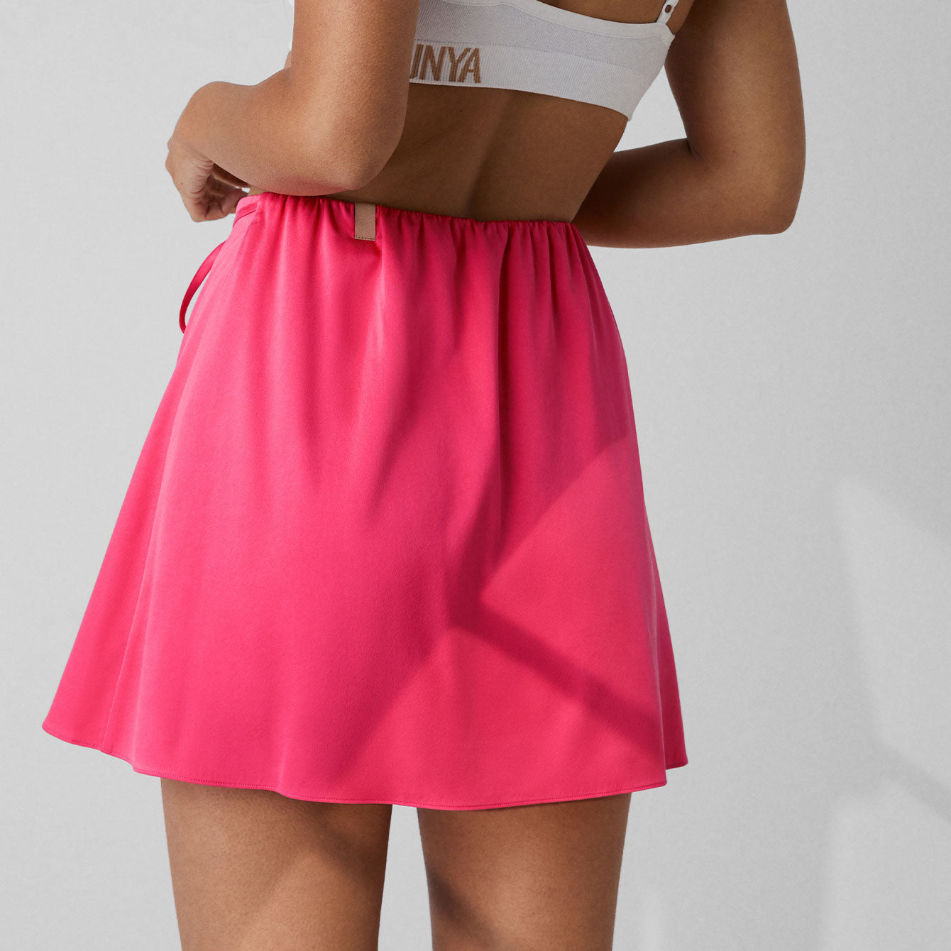 Washable Silk Wrap Sleep Skirt - #Rapturous Flamingo