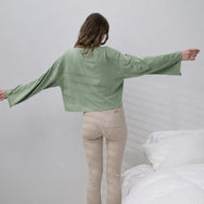Lunya Pajamas - Organic Pima Wide Sleeve Tee #Garden Moss