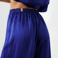Lunya Pajamas Washable Silk Tee Pant Set - #Cobalt Dream