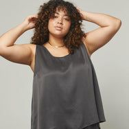  Lunya Sleepwear Washable Silk Set - #Meditative Grey#Size:1X,2X@back