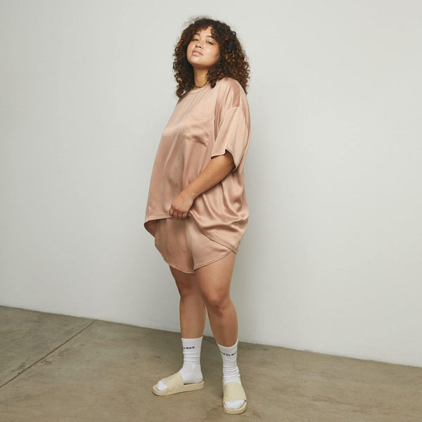 Washable Silk Tee Set