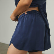  Lunya Sleepwear Washable Silk Set - #Deep Blue#Size:1X,2X@back
