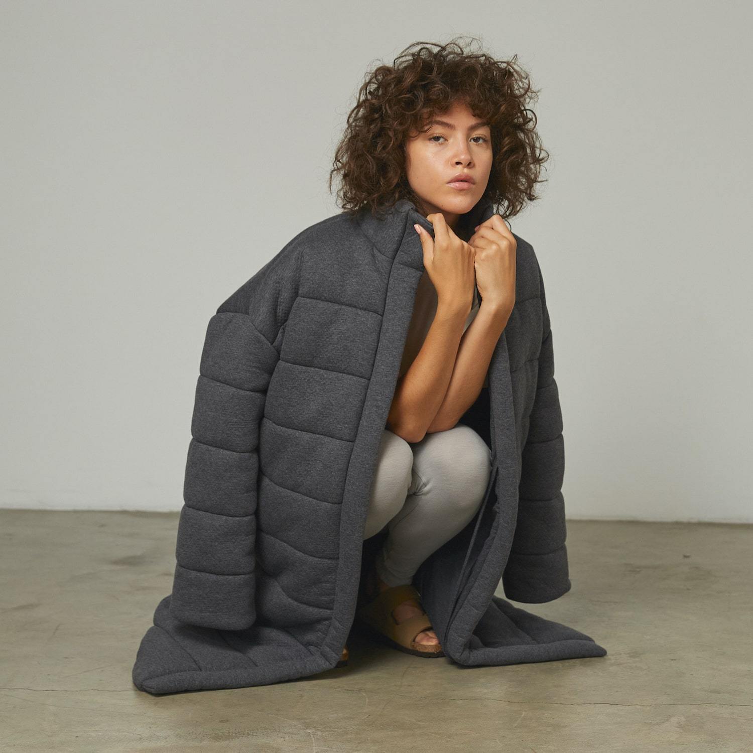 Lunya Sleepwear Restore Double Faced House Coat - #Mercurial Grey Heather