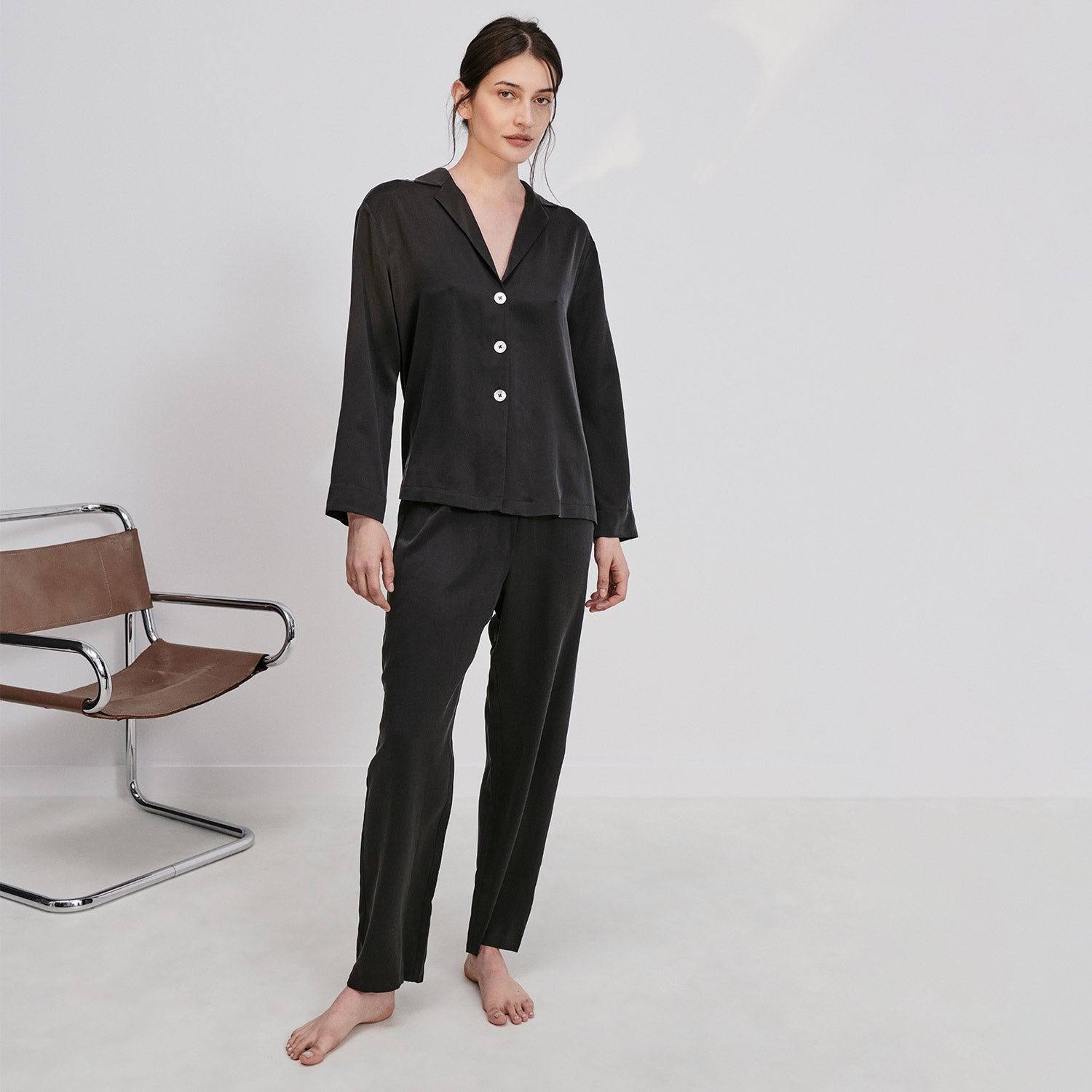 lunya, Intimates & Sleepwear, Brand New Lunya Washable Silk Checkered  Jacquard High Rise Pant Set