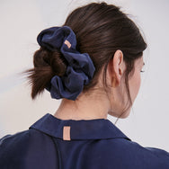 Lunya Washable Silk Classic Scrunchie - #Deep Blue