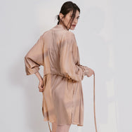 Lunya Sleepwear Washable Silk Robe - #Otium Tan