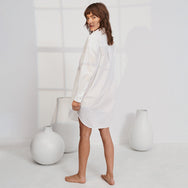 Lunya Airy Cotton Sleep Shirt Dress - #Sincere White