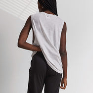 Lunya Cooldown Pima™ Muscle Tank - #Tranquil White/Immersed Black