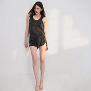 Lunya Sleepwear Washable Silk Set - #Immersed Black