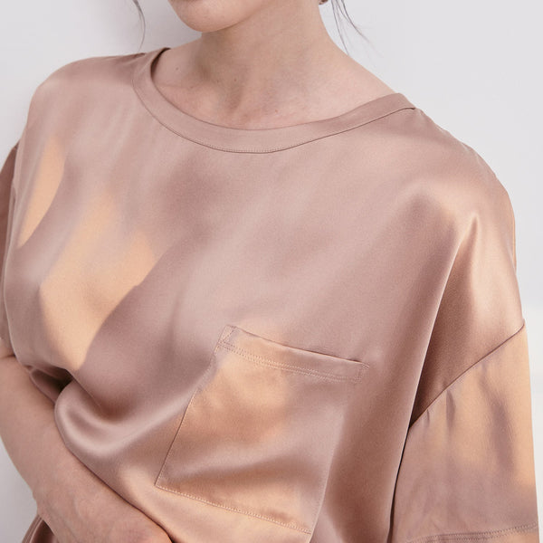 Washable Silk Tee Set