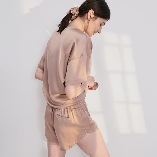 Washable Silk Tee Set