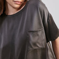 Washable Silk Tee Set - #Meditative Grey