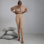 lunya, Sweaters, Lunya Cozy Cotton Silk Pullover In Tranquil Tan Medium  Large Small Xs 28