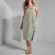 Lunya Washable Silk Slip Dress - #Ethereal Green