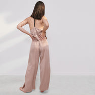 Lunya Sleepwear Washable Silk Cami Pant Set - #Otium Tan/Immersed Black