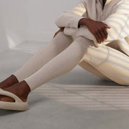 Lunya Cozy Cotton Silk Ribbed Legging - #Calm Tan