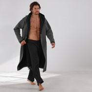 Lahgo Restore Double Faced Robe - #Mercurial Grey Heather/Immersed Black