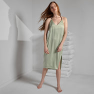 Lunya Washable Silk Slip Dress - #Ethereal Green