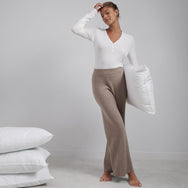 Lunya Straight Leg Pant - #Lark Brown Heather