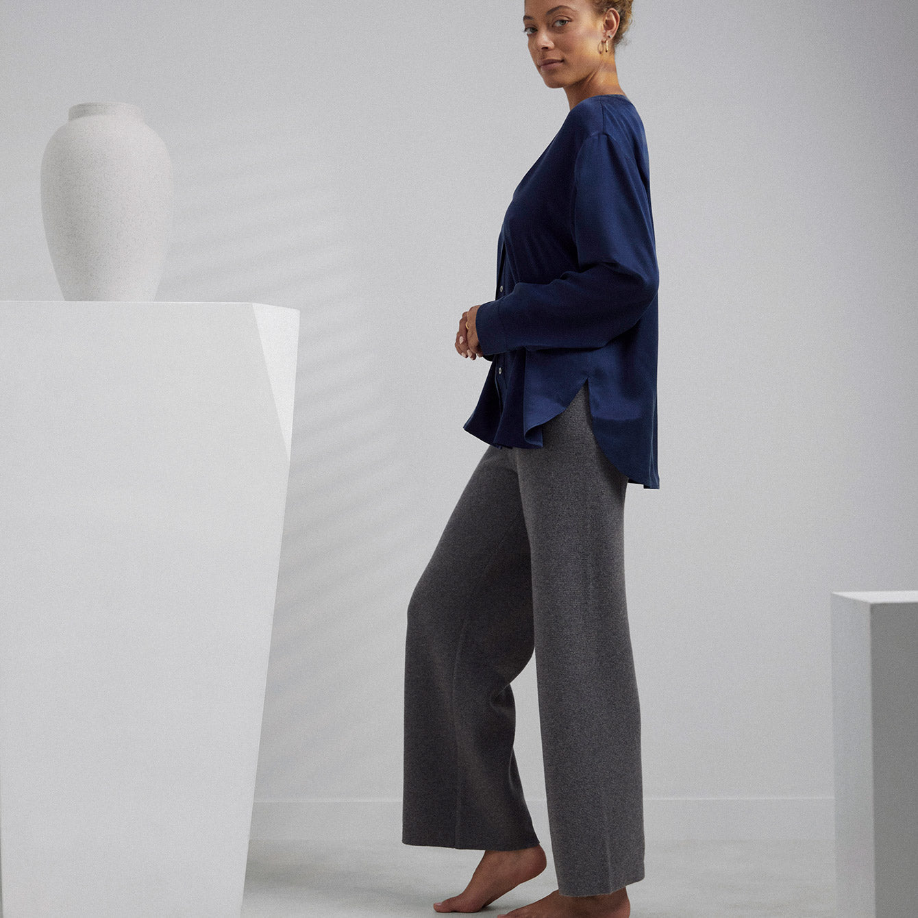 Lunya Straight Leg Pant - #Still Pewter Heather