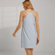 Lunya Organic Pima High Neck Cami Dress - #Tranquil Blue