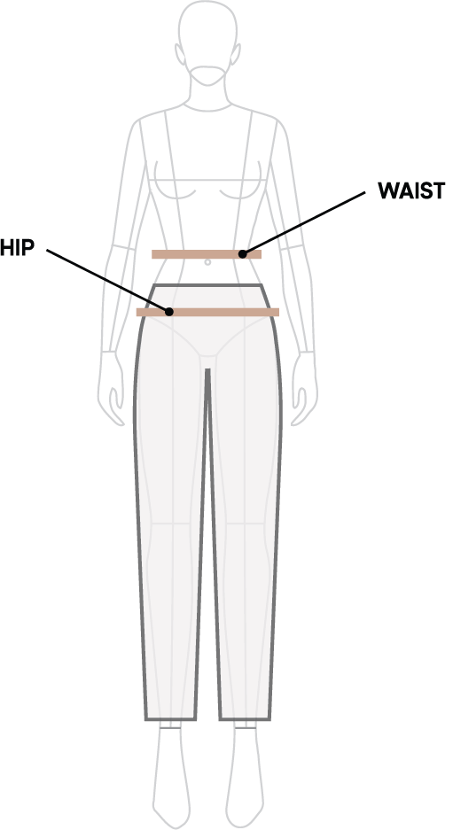 size chart: Bottoms — Low rise