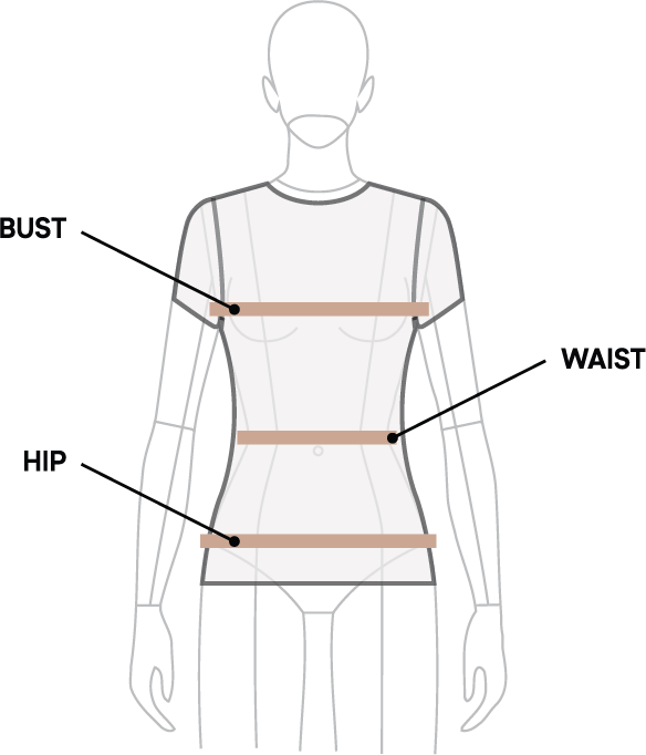 size chart: Tops — Fitted