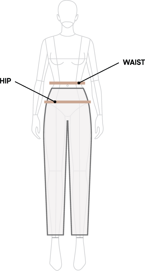 Measurement guide: Bottoms — Mid rise
