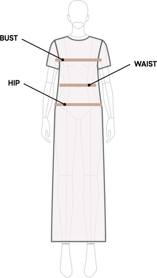 Measurement guide: Dresses — Easy