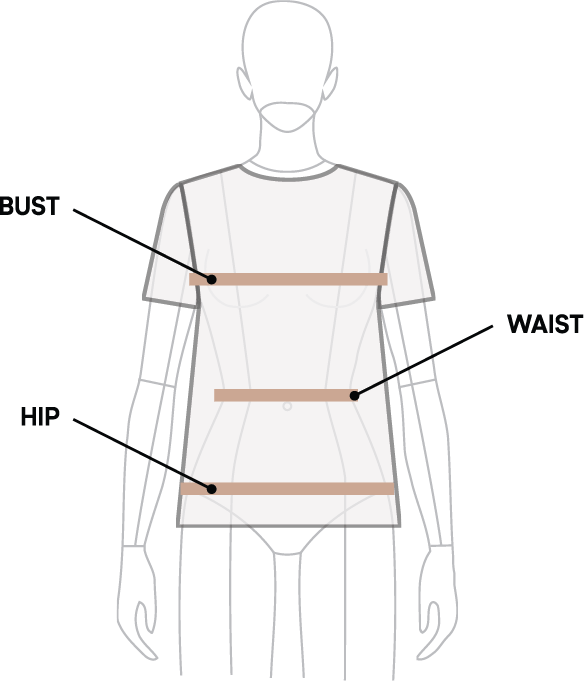 Measurement guide: Tops — Easy