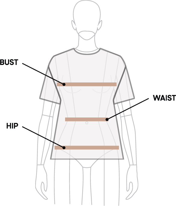 Measurement guide: Tops — Oversized